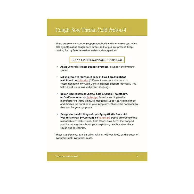 The Ultimate Illness Guide - Taylor Dukes Wellness