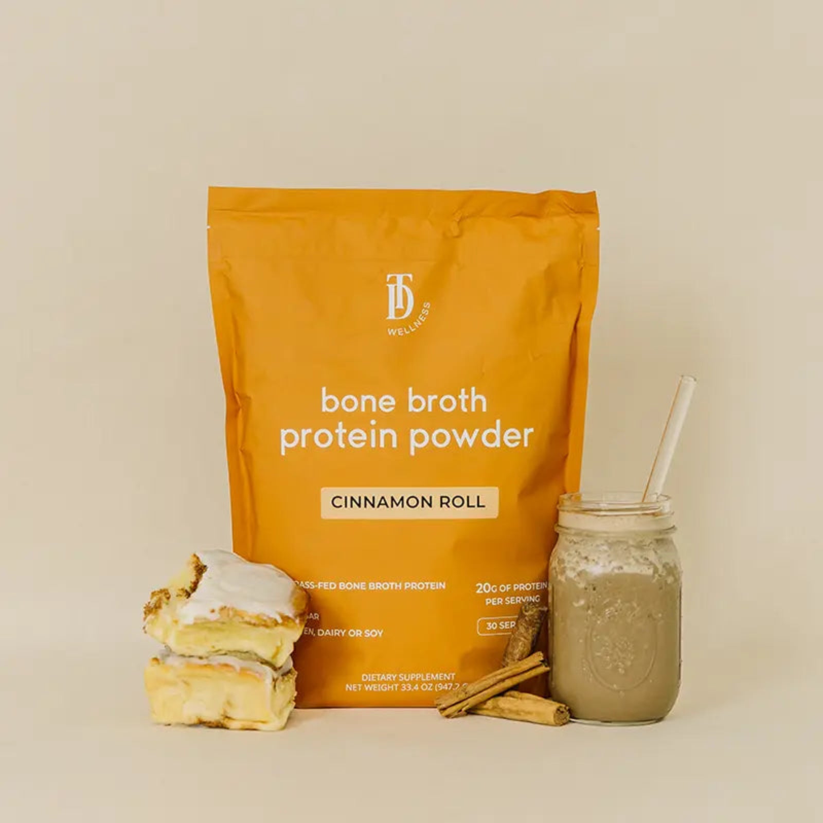 Cinnamon Roll Bone Broth Protein
