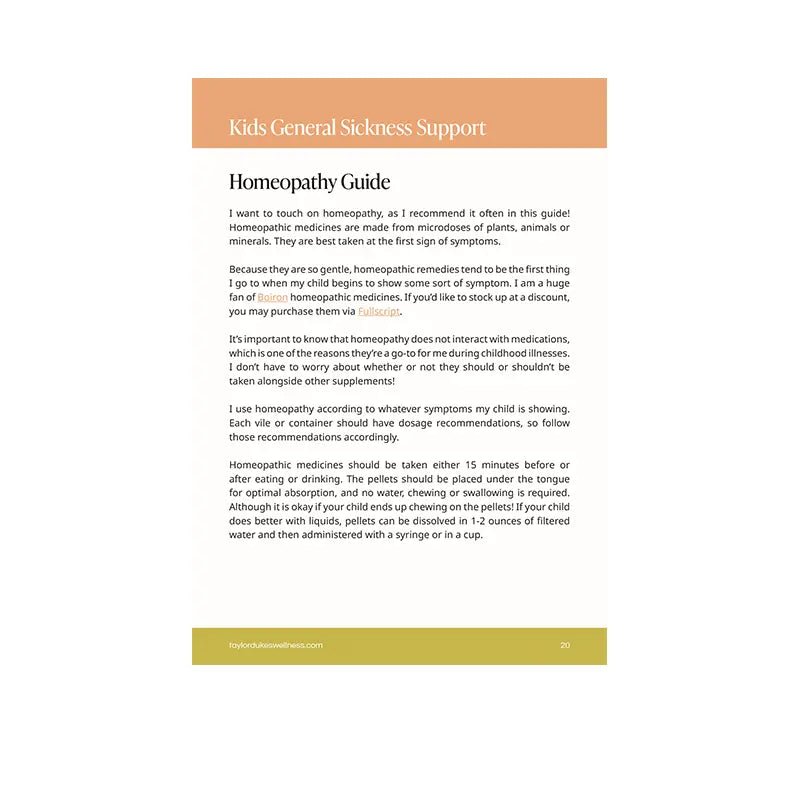 The Ultimate Illness Guide for Kids - Taylor Dukes Wellness