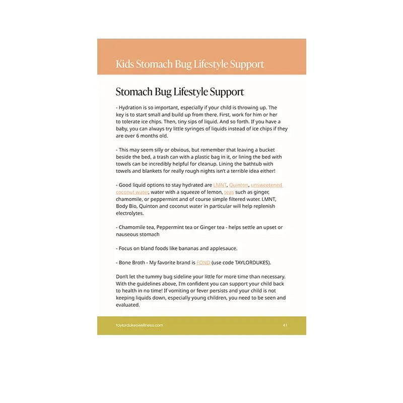 The Ultimate Illness Guide for Kids - Taylor Dukes Wellness