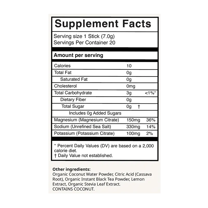 Lemon Tea Electrolyte Drink Mix