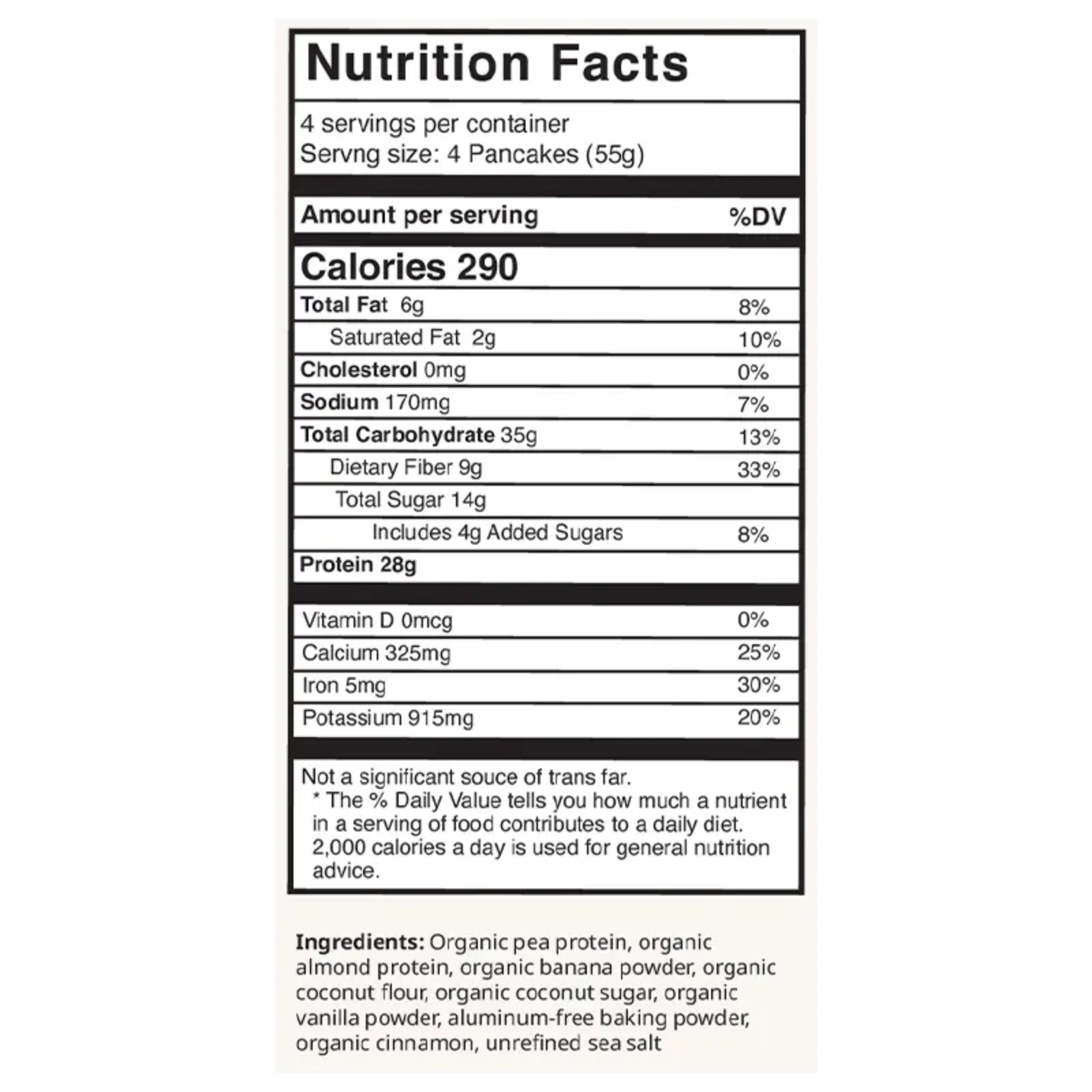 Organic Protein Pancake Mix