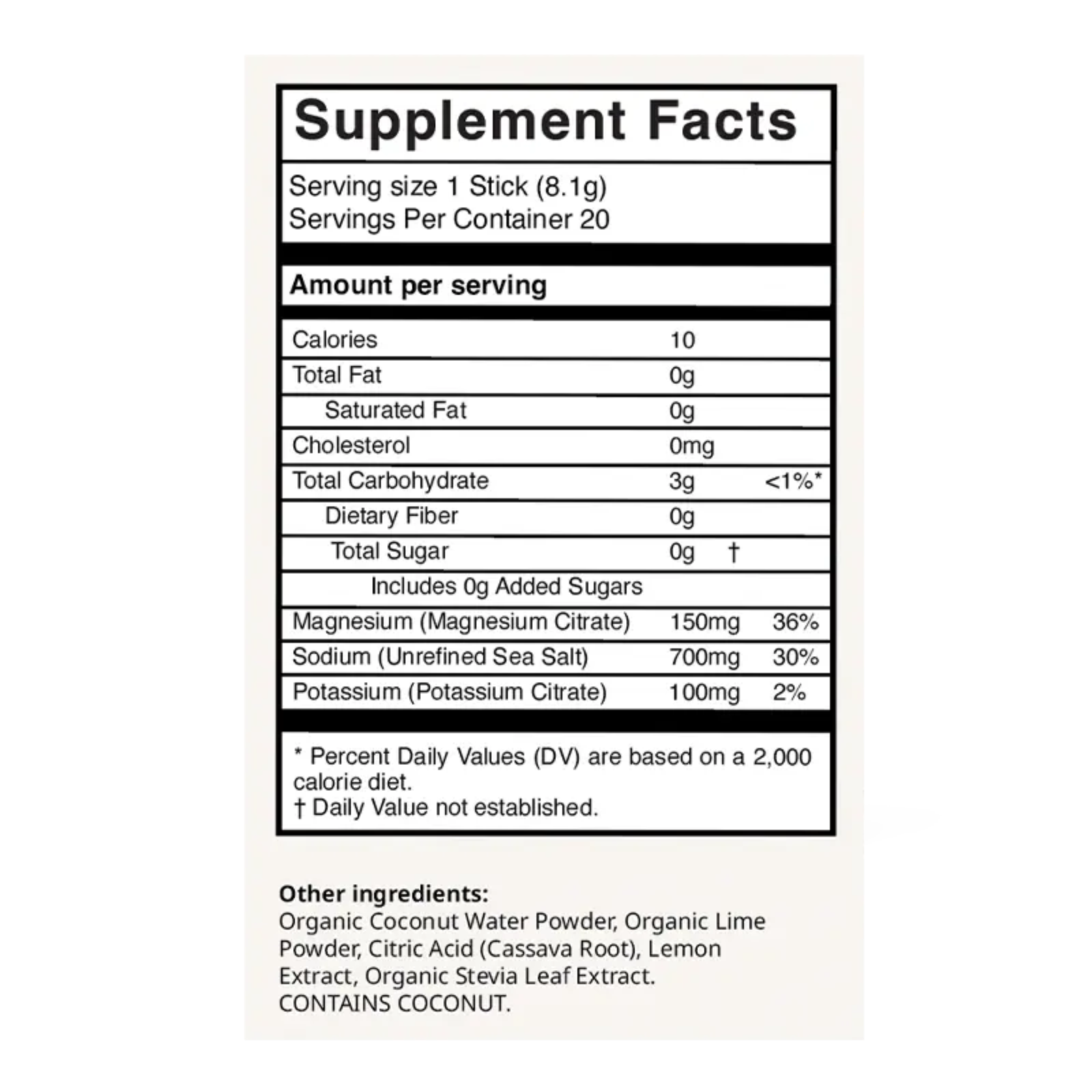 Lemon Lime Electrolyte Drink Mix