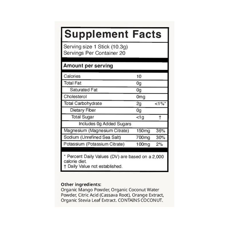 Mango Orange Electrolyte Drink Mix