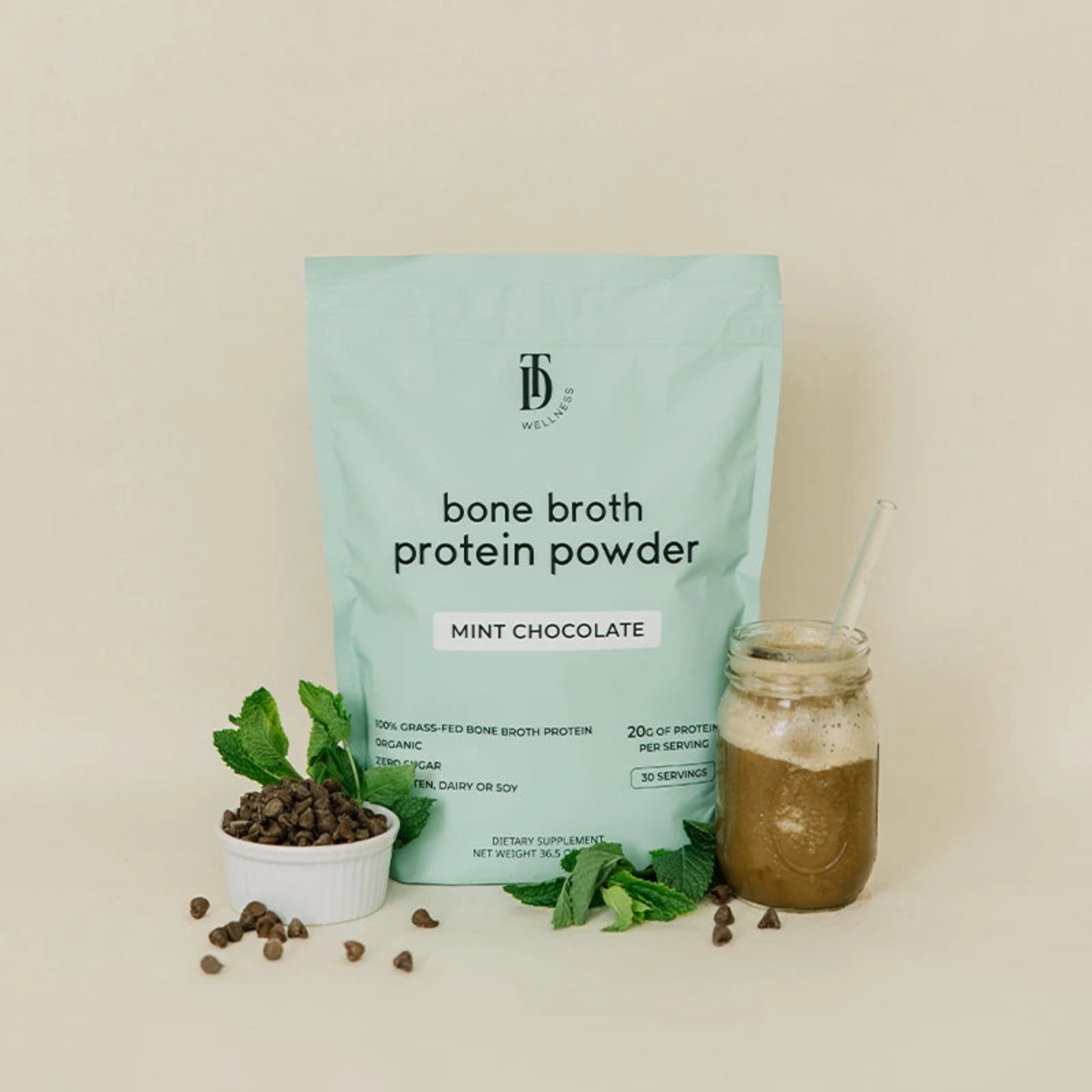 Mint Chocolate Chip Bone Broth Protein