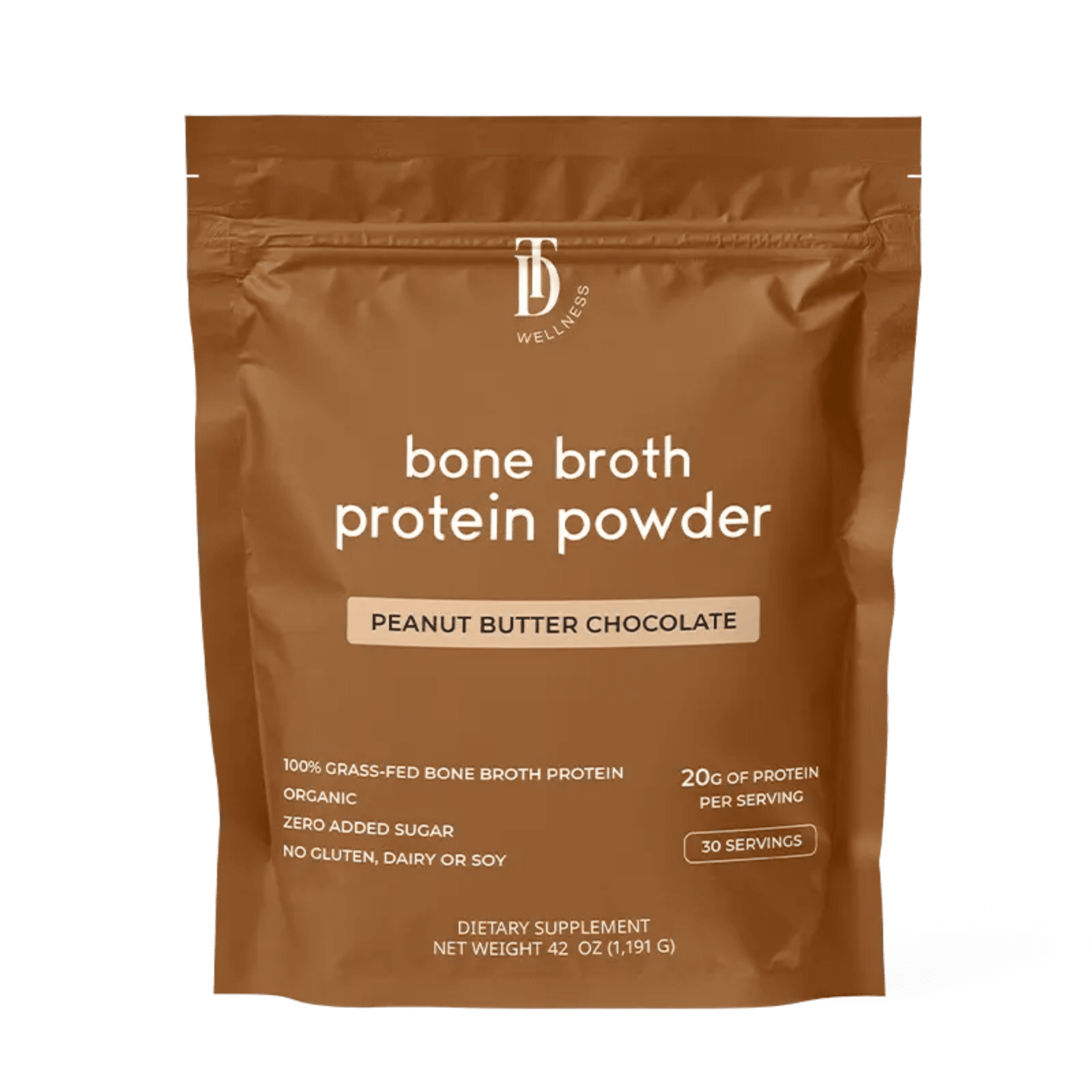 Peanut Butter Chocolate Bone Broth Protein - Taylor Dukes Wellness