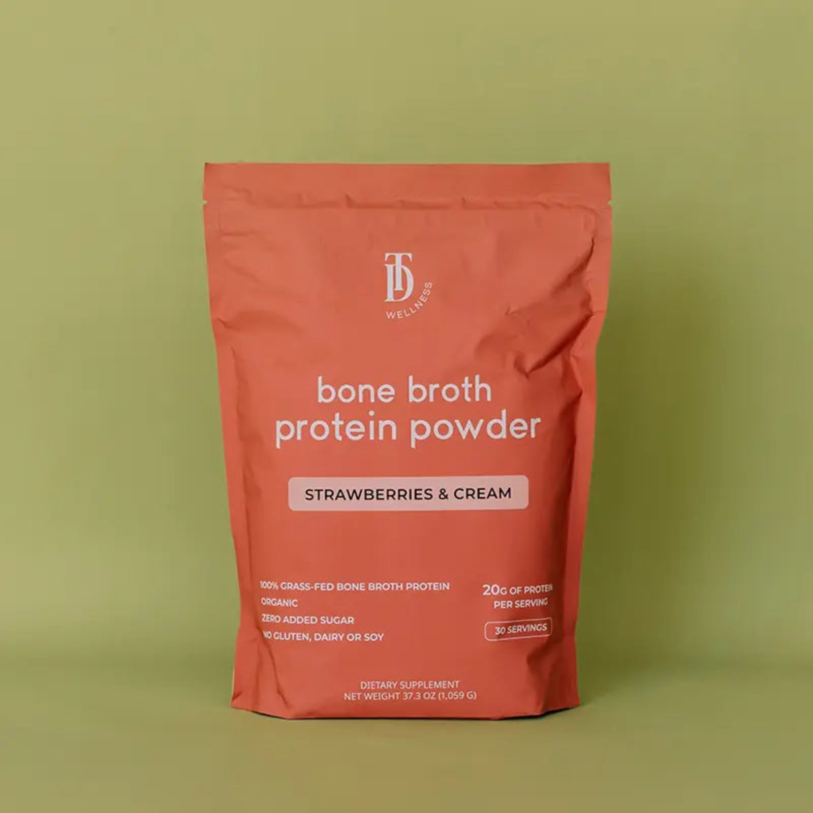 Strawberries & Cream Bone Broth Protein - Taylor Dukes Wellness