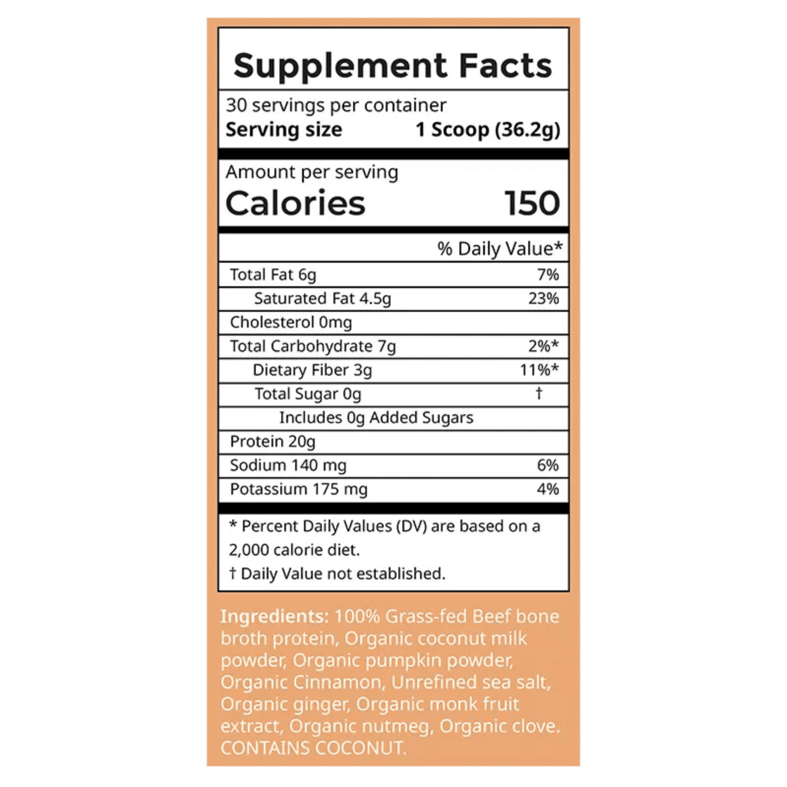 Pumpkin Spice Bone Broth Protein - Taylor Dukes Wellness