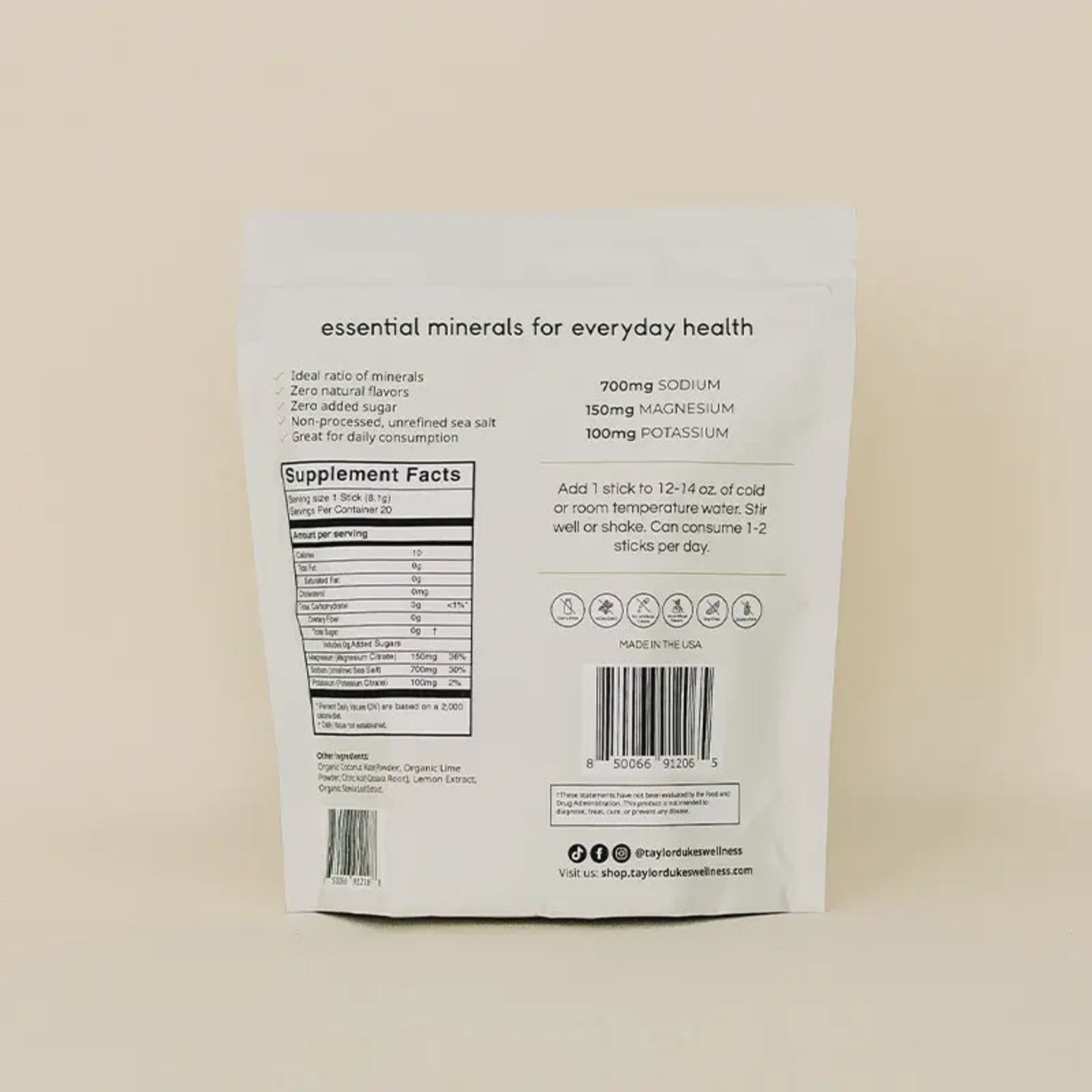 Lemon Lime Electrolyte Drink Mix - Taylor Dukes Wellness